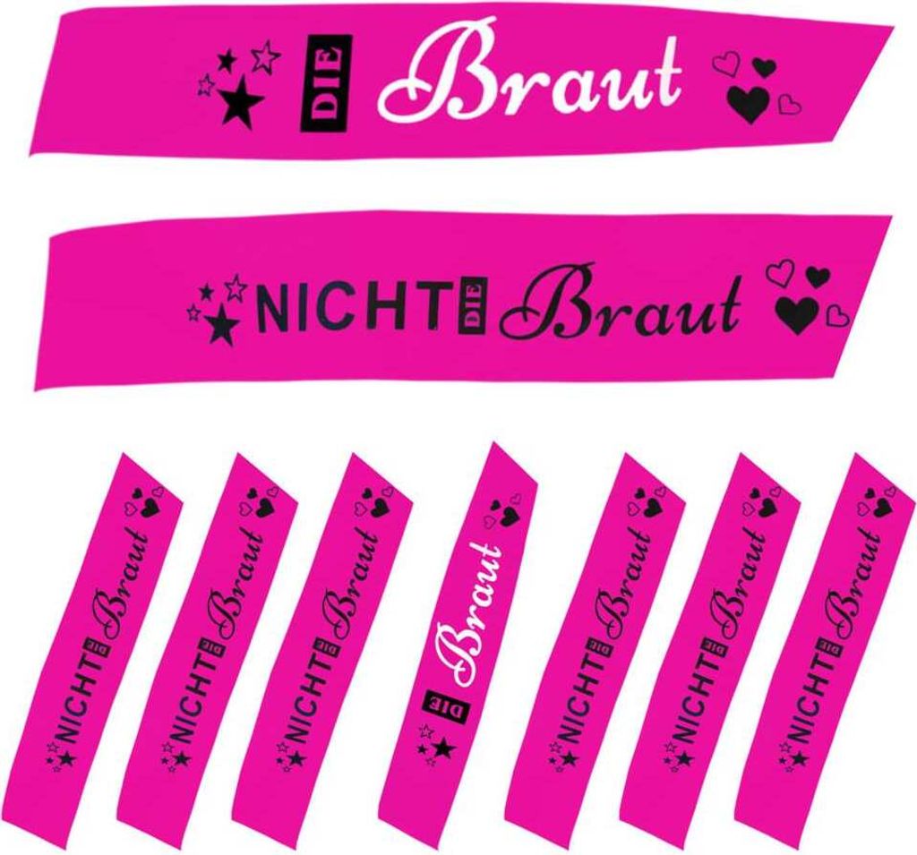 Oblique Unique Schärpe Die Braut + Nicht Die Braut Set JGA Produktbild 