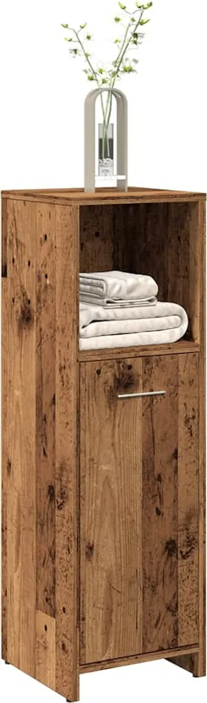 Maison Exclusive - Mobile da bagno effetto legno antico 30x30x95 cm Materiale ligneo