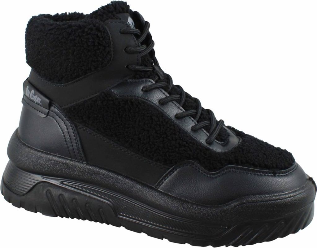 Damen Sneakers auf Plattform mit Schaffell Lee Cooper LCJ-24-47-3145 Schwarz 37