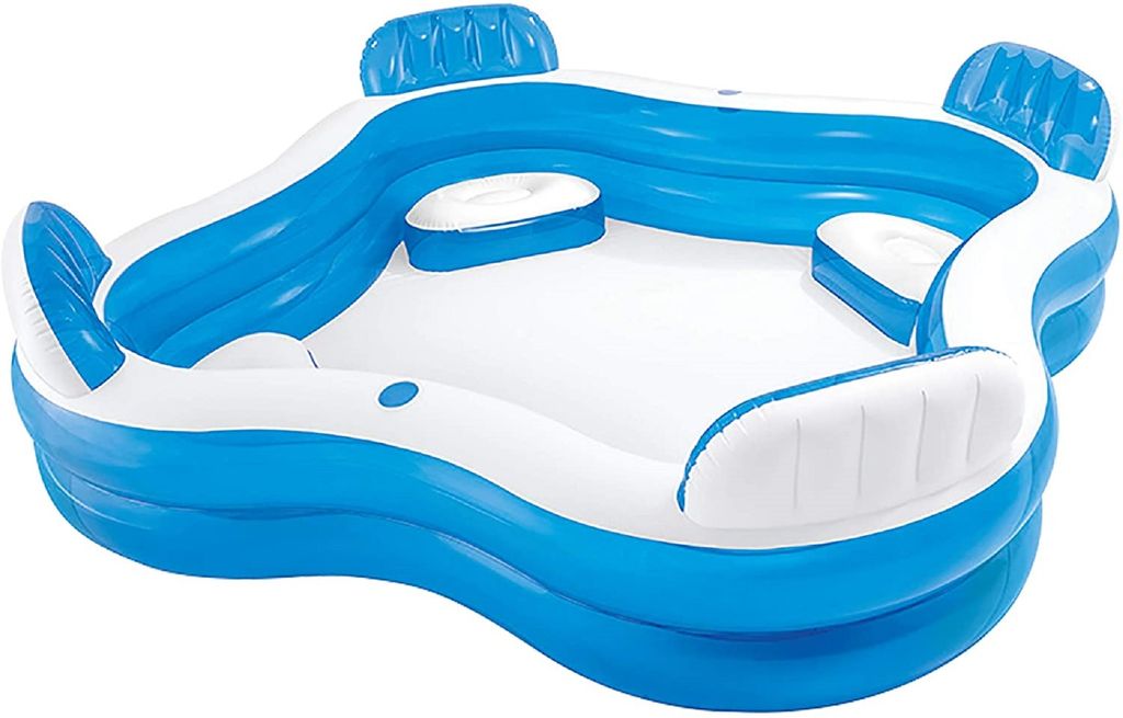 Intex Kinderpool Swim-Center Family Lounge Pool, Mehrfarbig, 229 x 229 x 66 cm