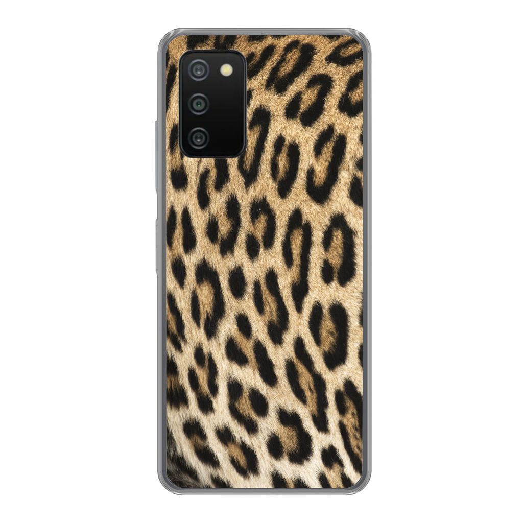 MuchoWow Handyhülle Schutzhülle Hülle für Samsung Galaxy A03s Panther-Schacht Silikon Softcase Handy Hülle - Schutz