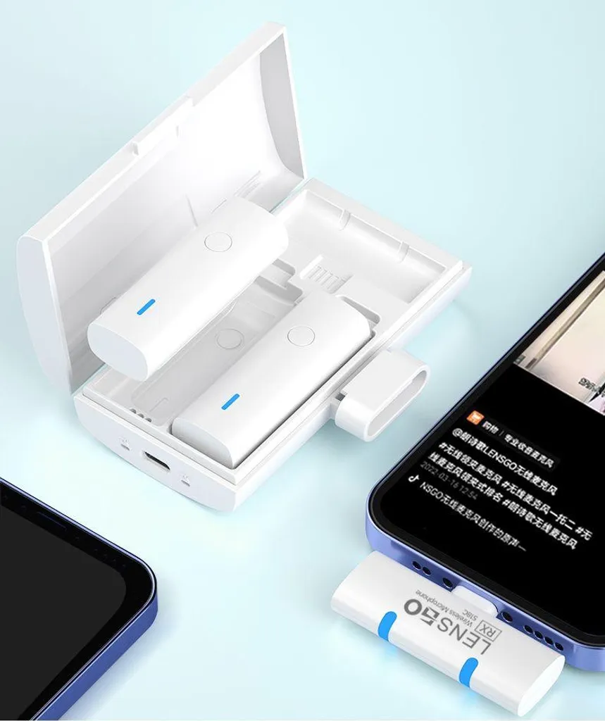 Micro cravate sans fil double avec boîtier de charge pour iPhone - 7