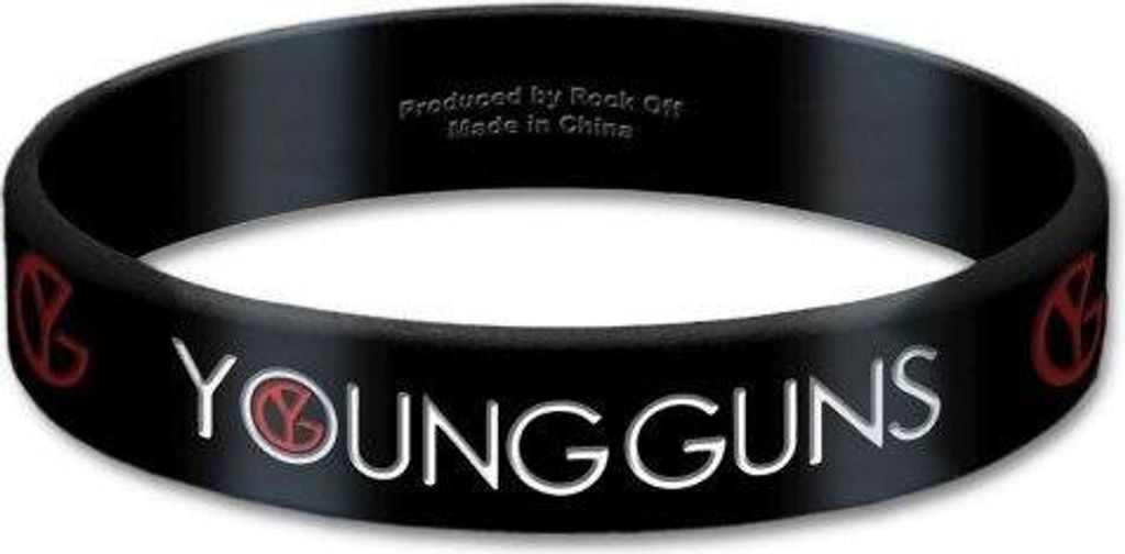 Young Guns - Silikonarmband Logo RO7431 (Einheitsgröße) (Schwarz/Weiß/Rot)