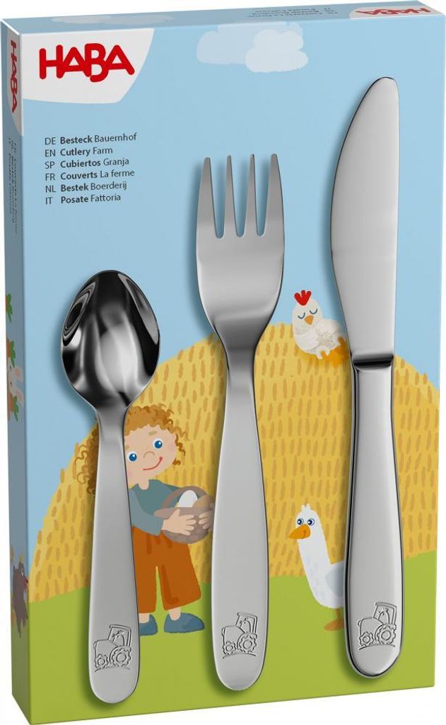 HABA Essen & Trinken Besteck Bauernhof 2012819001 Produktbild 