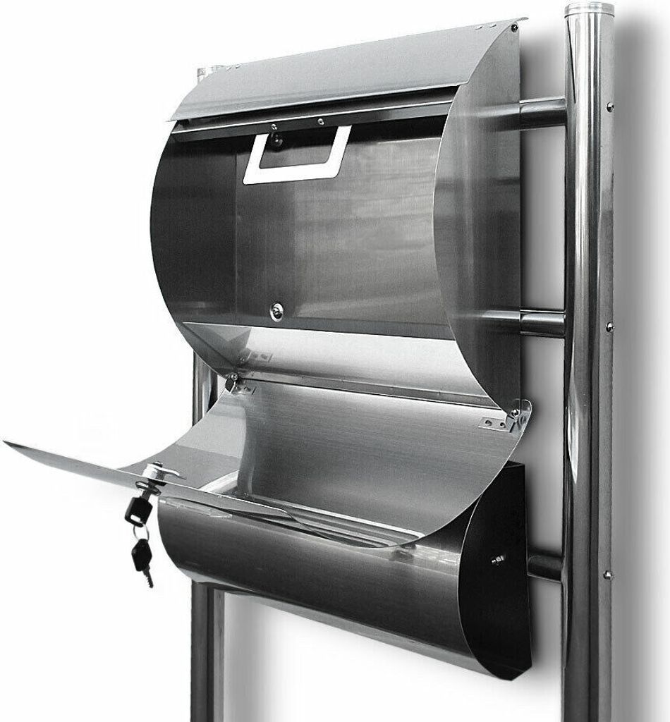 Bituxx Standbriefkasten Edelstahl mit separater Produktbild 4