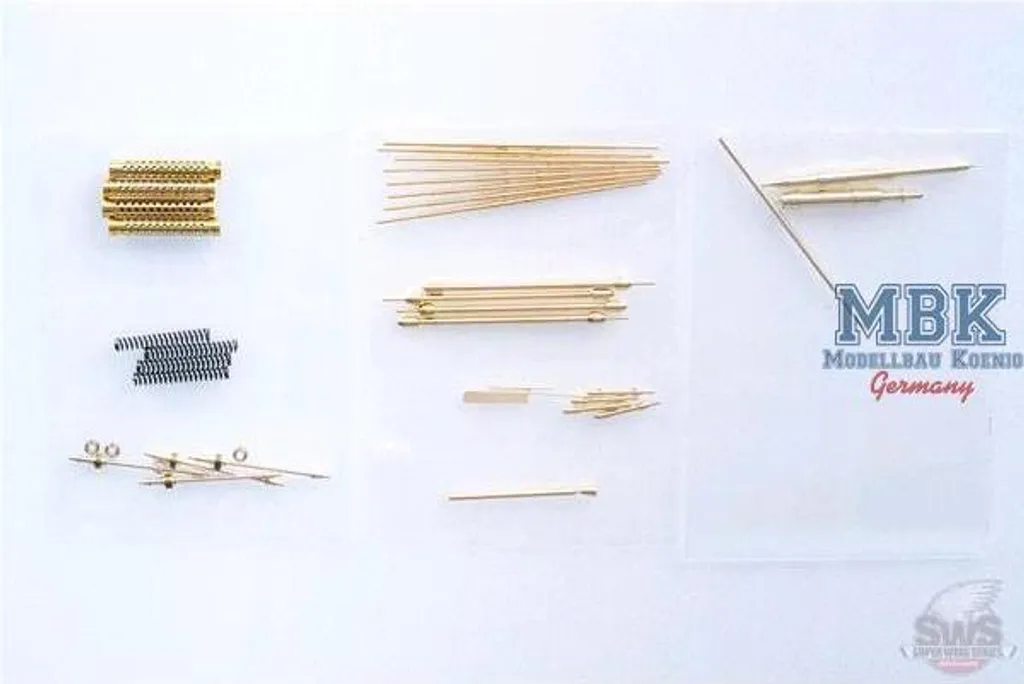 Antennes métalliques de précision pour kit d'avion He 219 Uhu 1/32