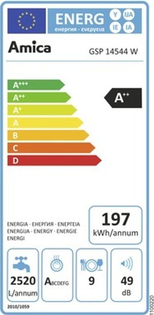 Amica - GSP 14544 W - Stand-Geschirrspüler - Weiß - 45 cm Produktbild 4