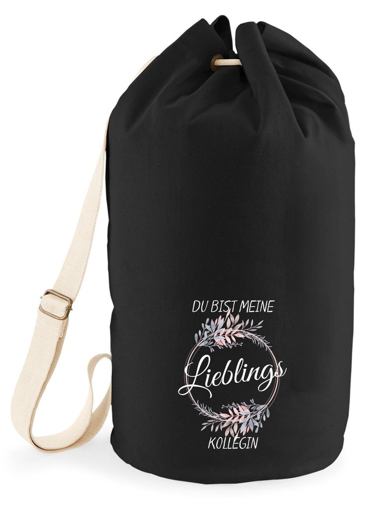 Huuraa Seesack Du Bist Lieblings Kollegin 20 Liter Black Baumwolle Rucksack Geschenkidee