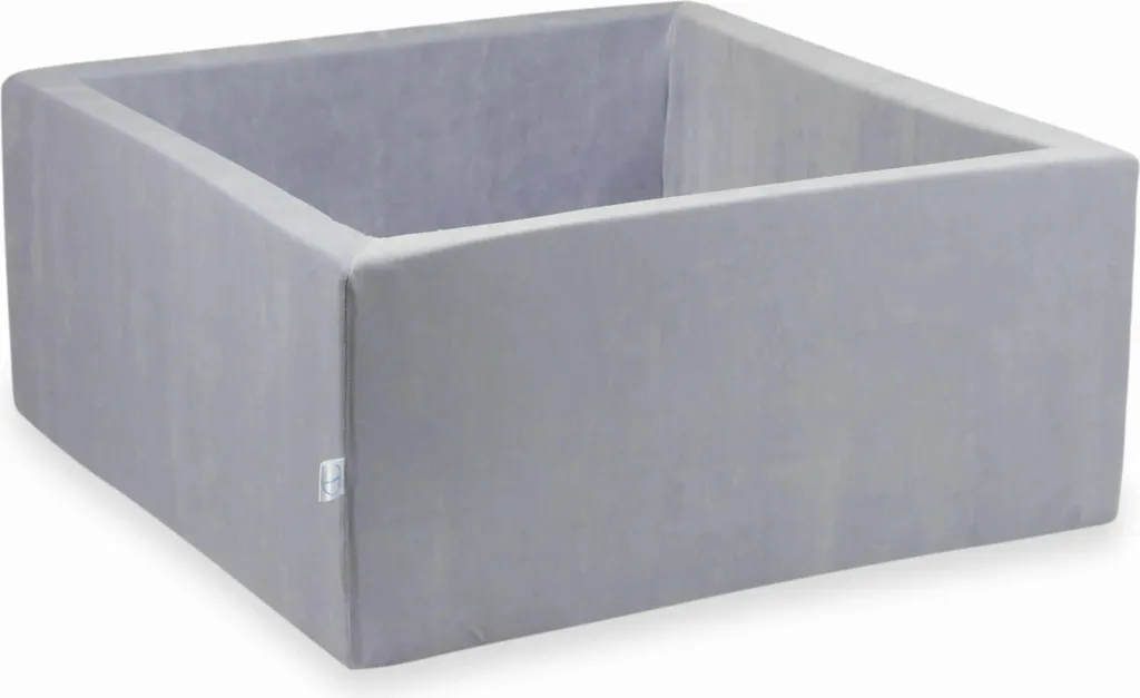 Bacinella Quadrata 90x90x40cm Schiuma e Velluto Grigio | No Balls