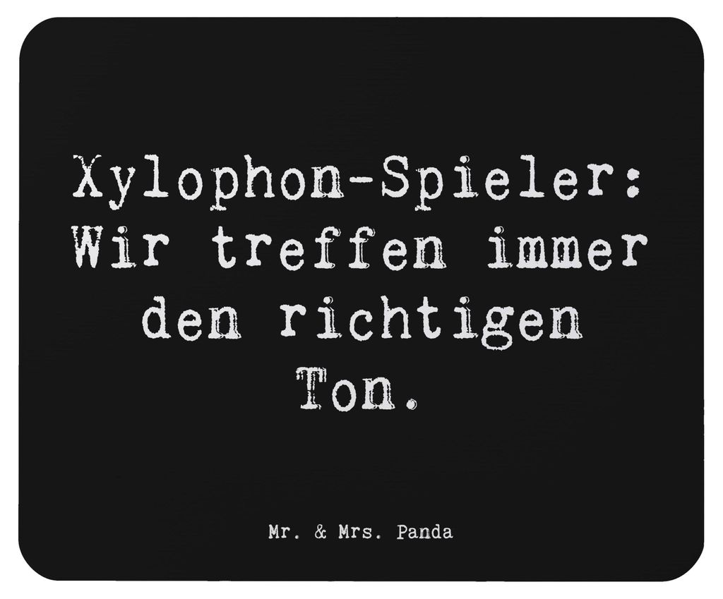 Mr. & Mrs. Panda Mauspad Spruch Xylophon Melodie - Schwarz - Geschenk, laptop, Mouse Pad, Instrument, Musik, Musiker, mousematte, Mousepad, Schlagi...