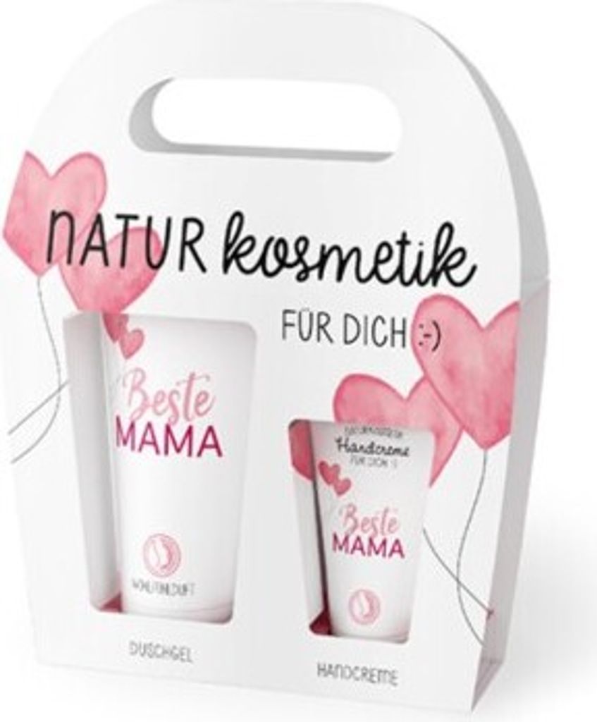 la Vida Kosmetik-Geschenkset für "Beste Mama", Duschgel + Handcreme, Naturkosmetik