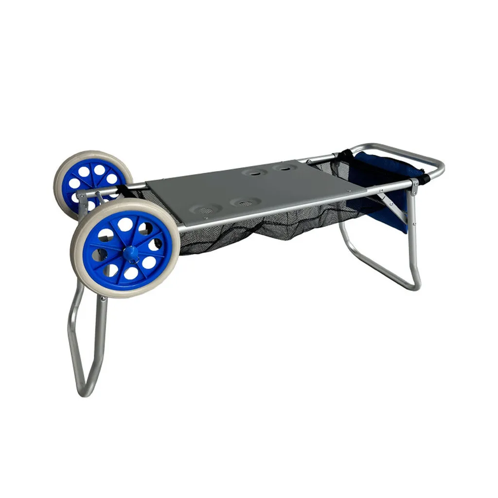 Table de pique-nique pliable pour camping et plage en aluminium 108 cm