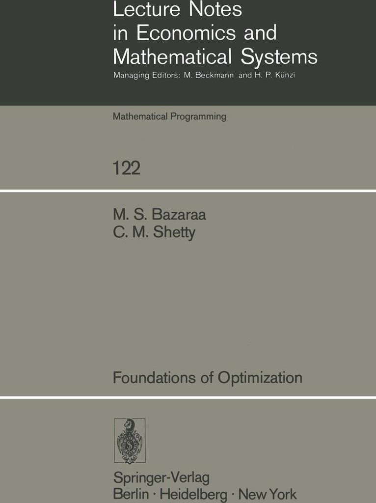 Foundations of Optimization