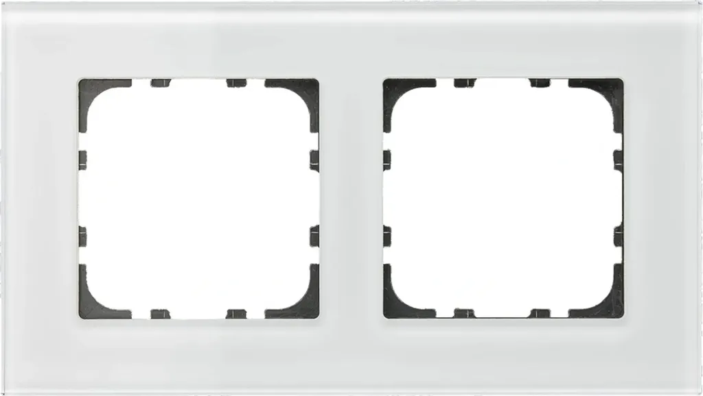 Solution de Finition Double MDT KNX Verre Blanc pour Maison Connectée