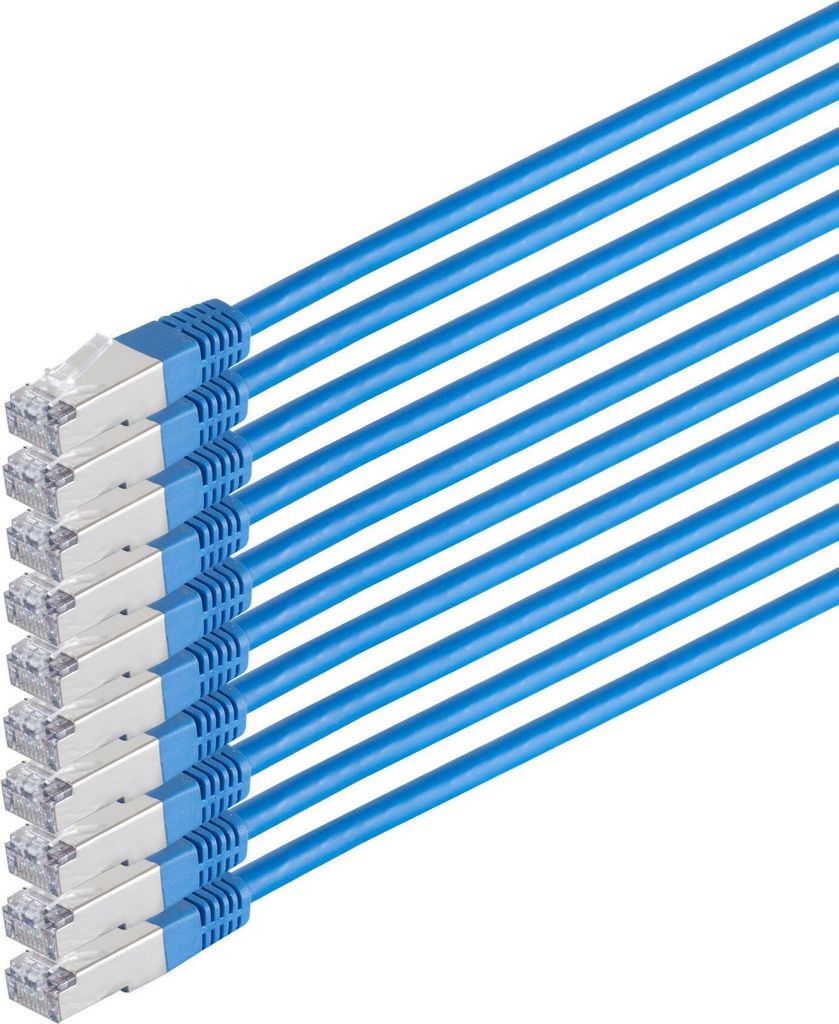 Patchkabel cat 6 S/FTP PIMF HF VE10 blau 0,25m