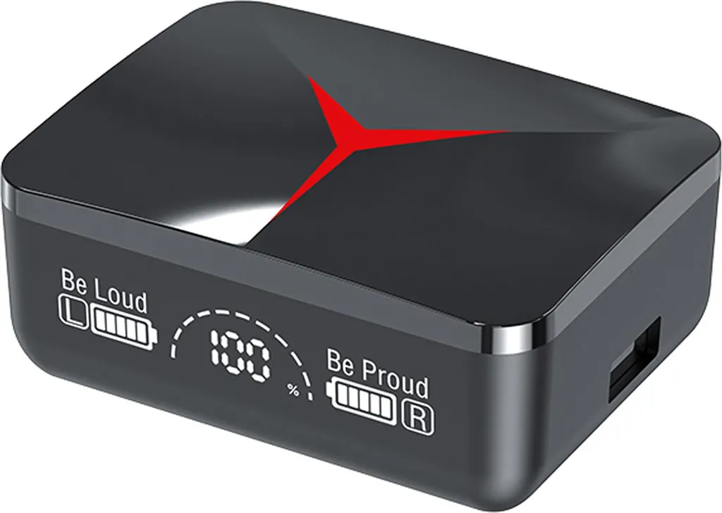 M90 True Wireless Kopfhörer Bluetooth 5.3 Sport-Headset Touch-Steuerung Musik-Ohrhörer In-Ear-Mini-Ohrhörer mit Mikrofon Ladekoffer Akku Digitalanzeig