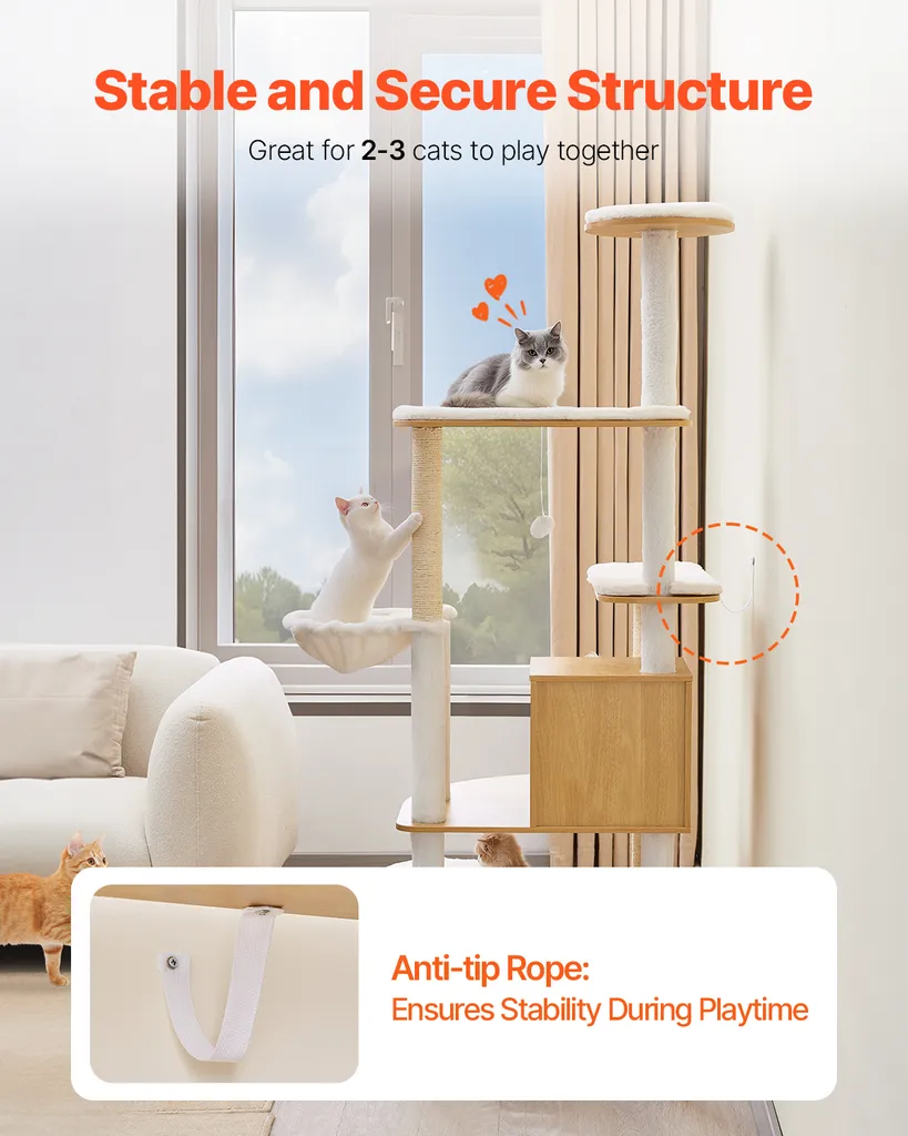 Arbre à chat pour grand salon et centre d'activité intérieur xxl - 6