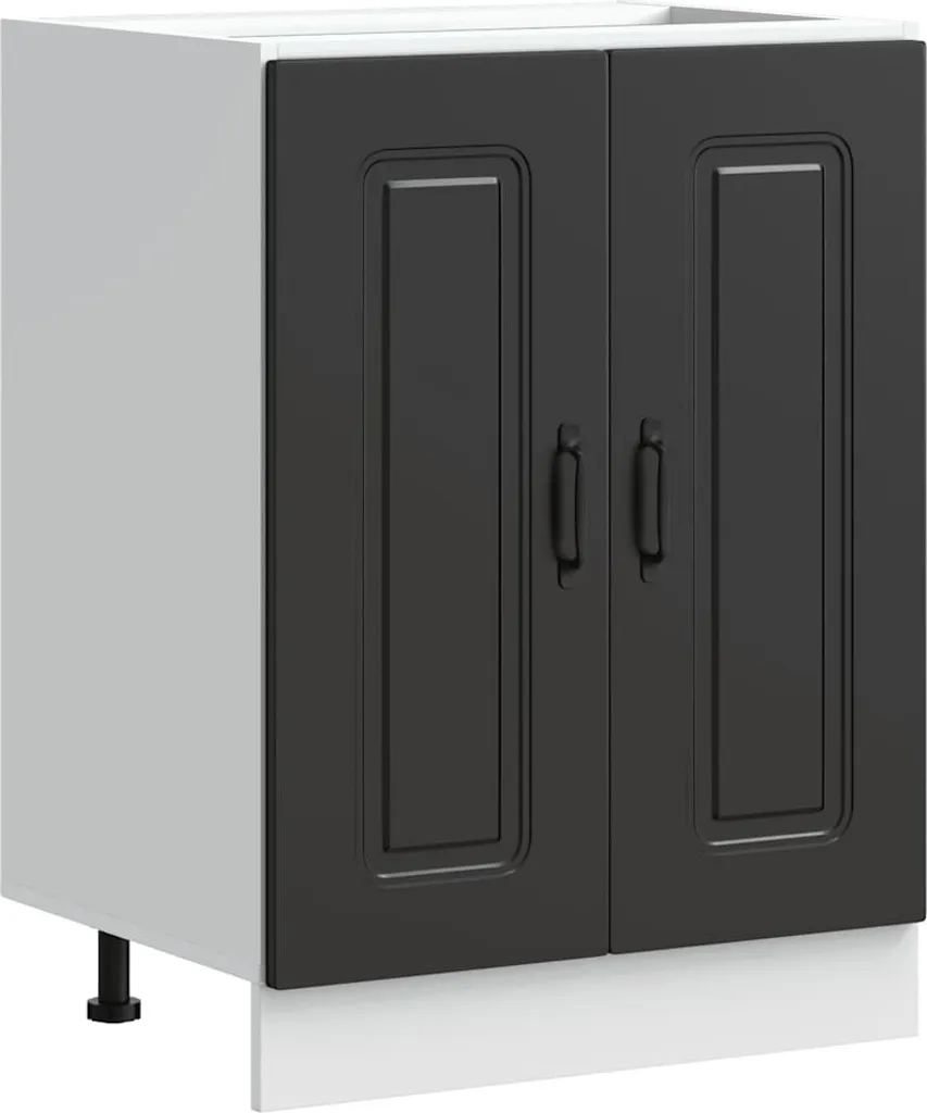 Base Sottolavello Kalmar Black 60cm | Linee Pulite e Materiale Legno