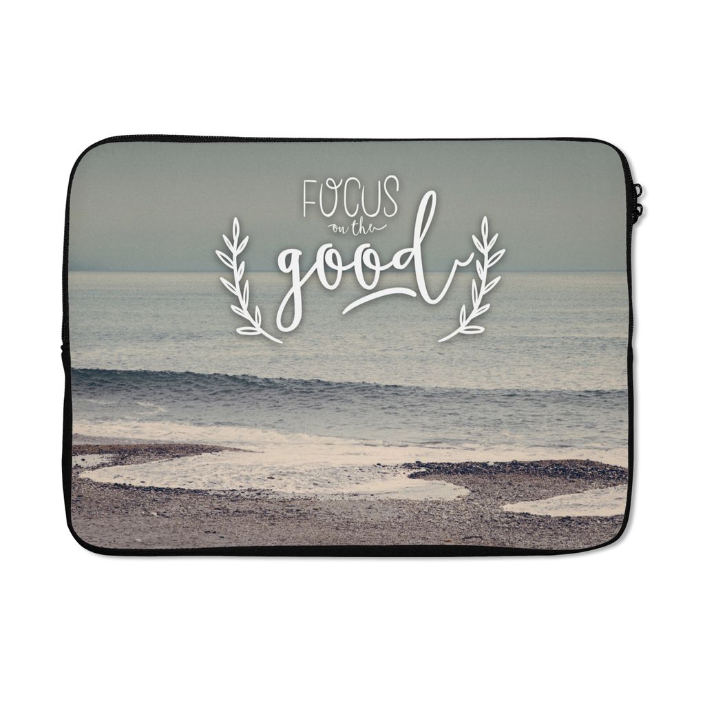 MuchoWow Laptop Hülle 14 ZollKonzentriere dich auf das Gute" - Sprüche - Zitate Laptoptasche - Laptoptasche - Stoßsicher - Schutzhaube
