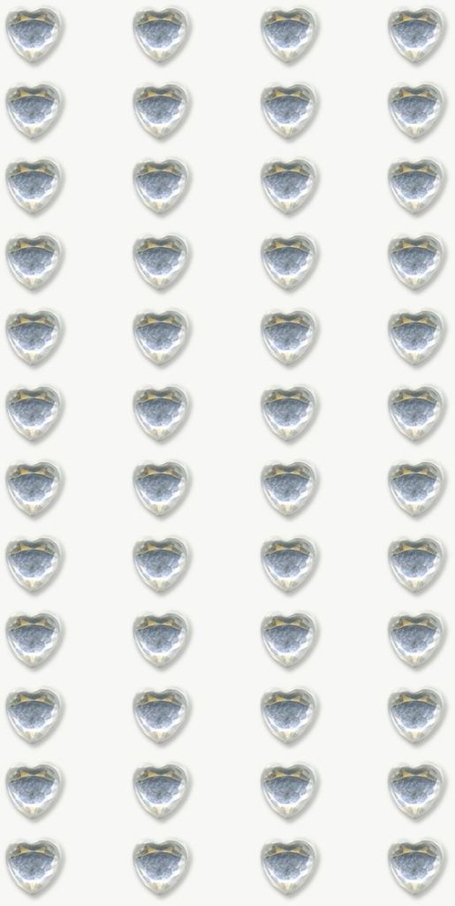 Sticker-Etikett Acrylsteinen Miniherz rund glasklar 48 Stück Packung mit 6 Stück
