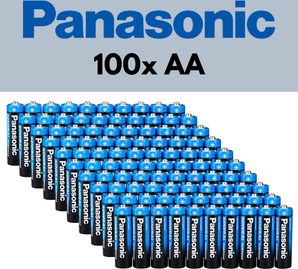 PANASONIC Zink Kohle R6 / AA / 1,5V / 100er Pack  Produktbild 