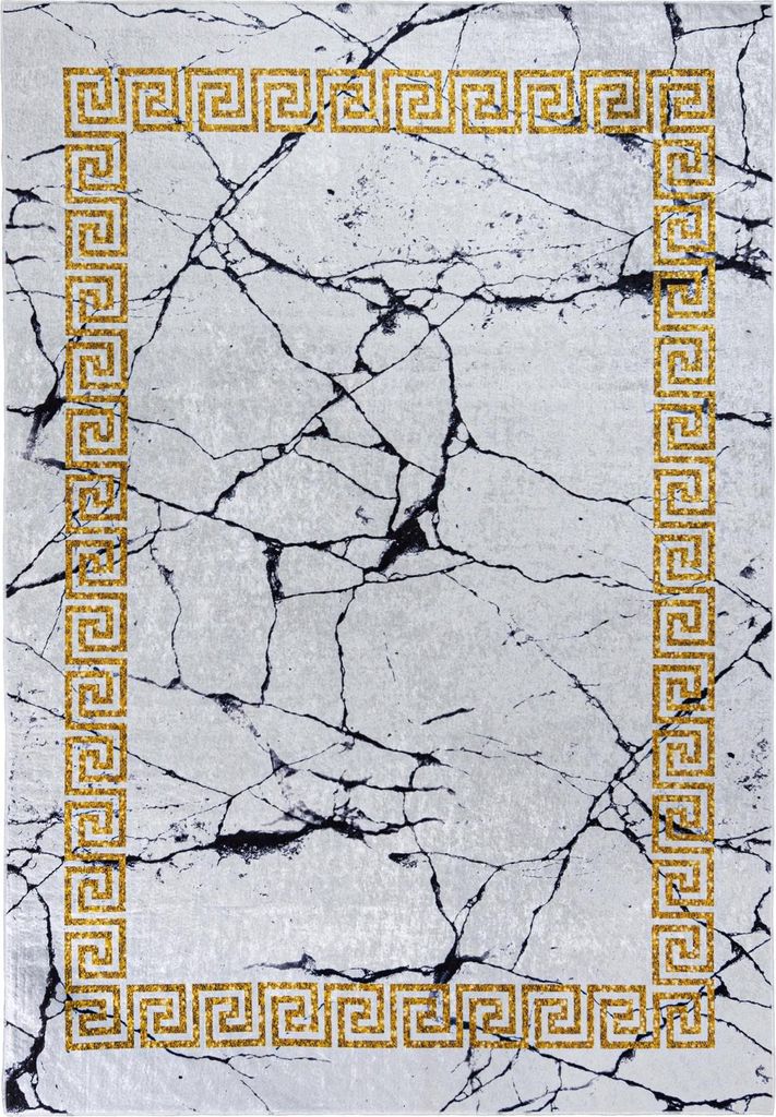 Grau, Creme Teppich Mazovia - Glamour, Marmor - Teppich für Wohnzimmer, Schlafzimmer, Büro - Rutschfest - 140 x 200 cm