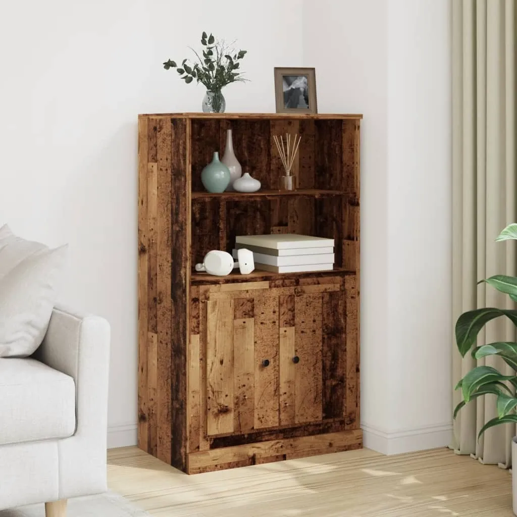 vidaXL Credenza 60x35,5x103,5 cm Legno Multistrato Effetto Antico - 1