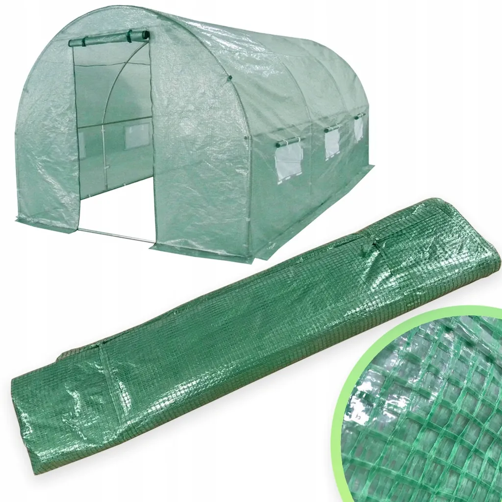 Copertura Serra 4iQ 10mq Verde | Telo PE 2,5x4m Finestra Posteriore