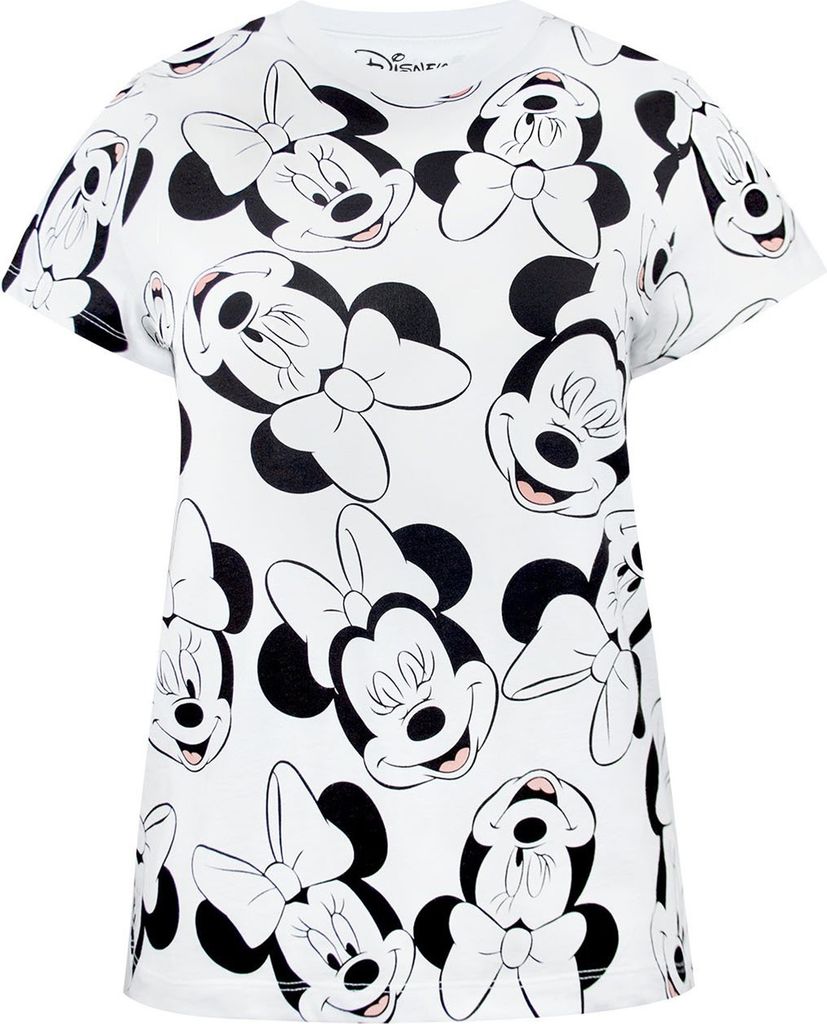 Disney - T-Shirt für Damen NS5385 (S) (Weiß/Schwarz)