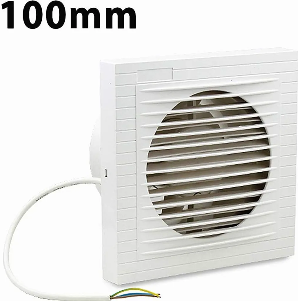 VINGO Aspiratore Bagno 100mm Silenzioso - Ventilatore da Parete Bianco