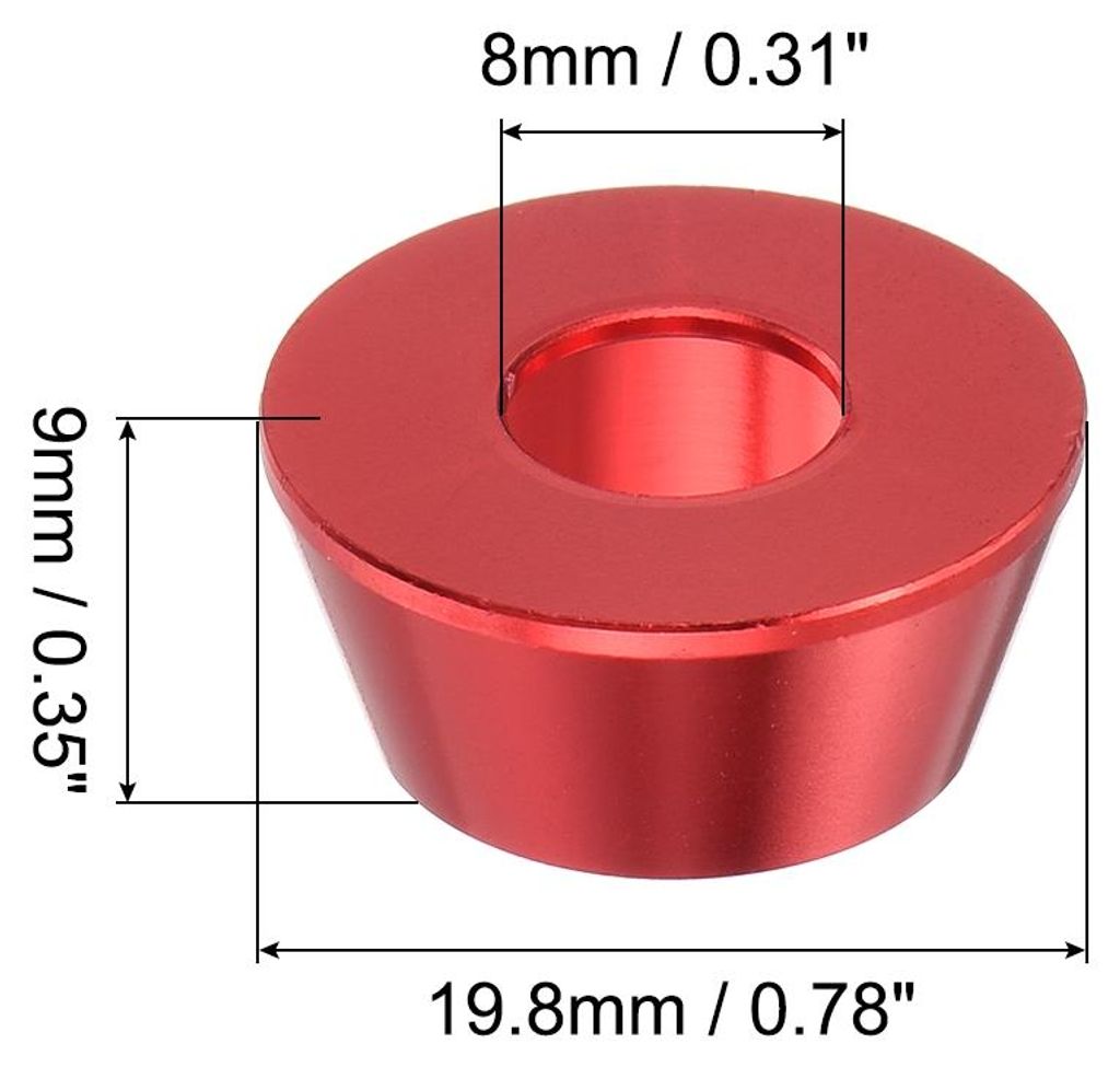 M8 Kegelbecher Unterlegscheiben, eloxierte Aluminium-Dichtungen Becherkopf-Unterlegscheibe fš¹r Schraube RC/FPV/PC/Drone/Mechanische Zubeh?rteile...