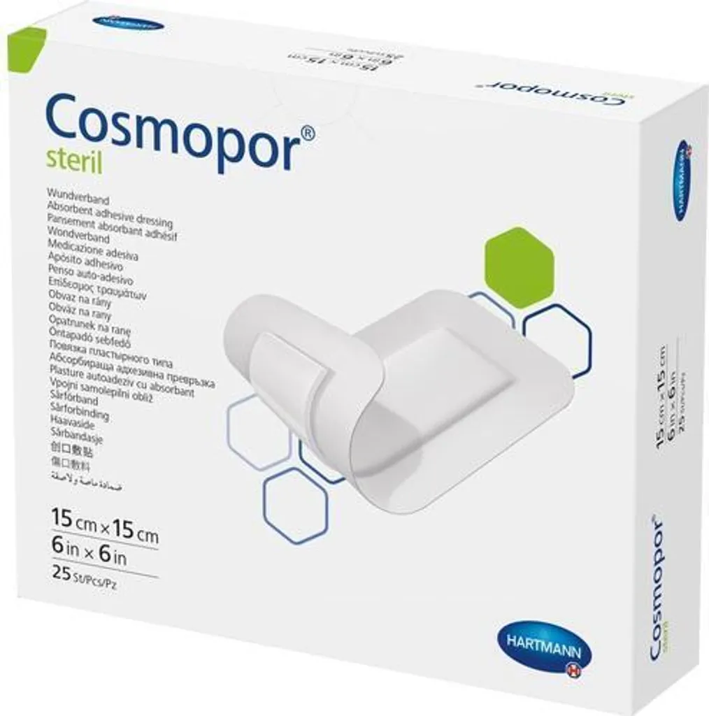 Hartmann Cosmopor® Medicazione sterile per ferite 15 x 15 cm - 25 pezzi (25 pezzi)