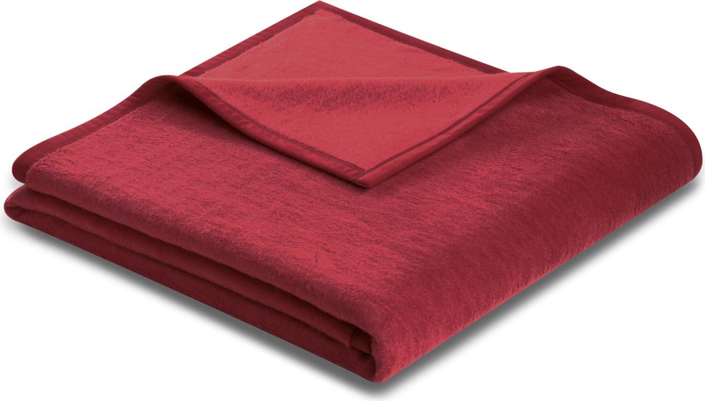Biederlack Wohndecke PURE Baumwolle BL 150x200 cm rot Decke Kuscheldecke Sofadecke