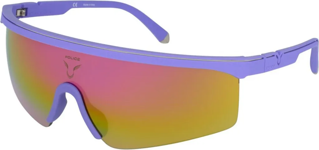 Police SPLA28 99UGX Lunettes de soleil : monture légère en métal gris