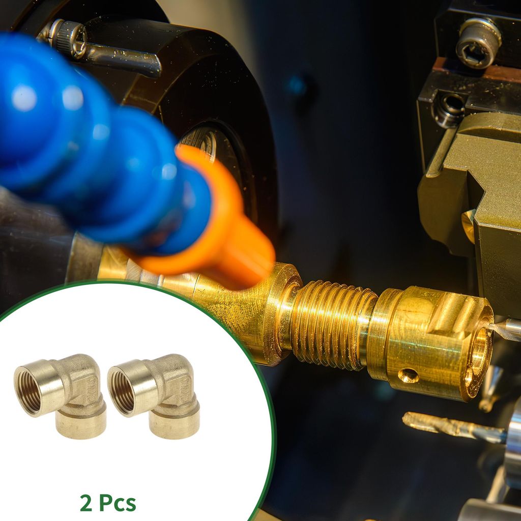 Messing Rohrverbinder 3/8" Innengewinde Doppel Innengewinde Bogen 1.21" 2 Stück