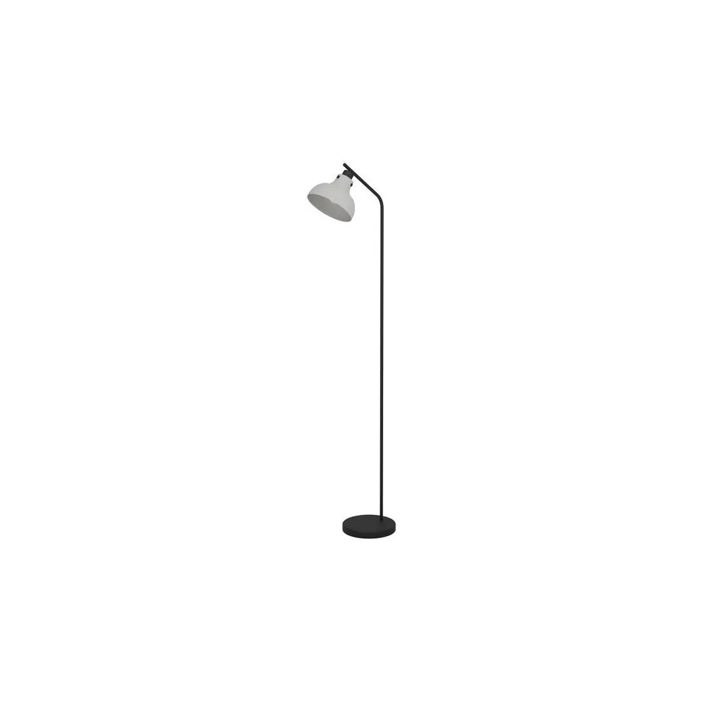 EGLO Matlock, lampada da terra industriale, lampada da terra in metallo in nero e grigio, lampada da soggiorno, lampada da soggiorno con attacco E27