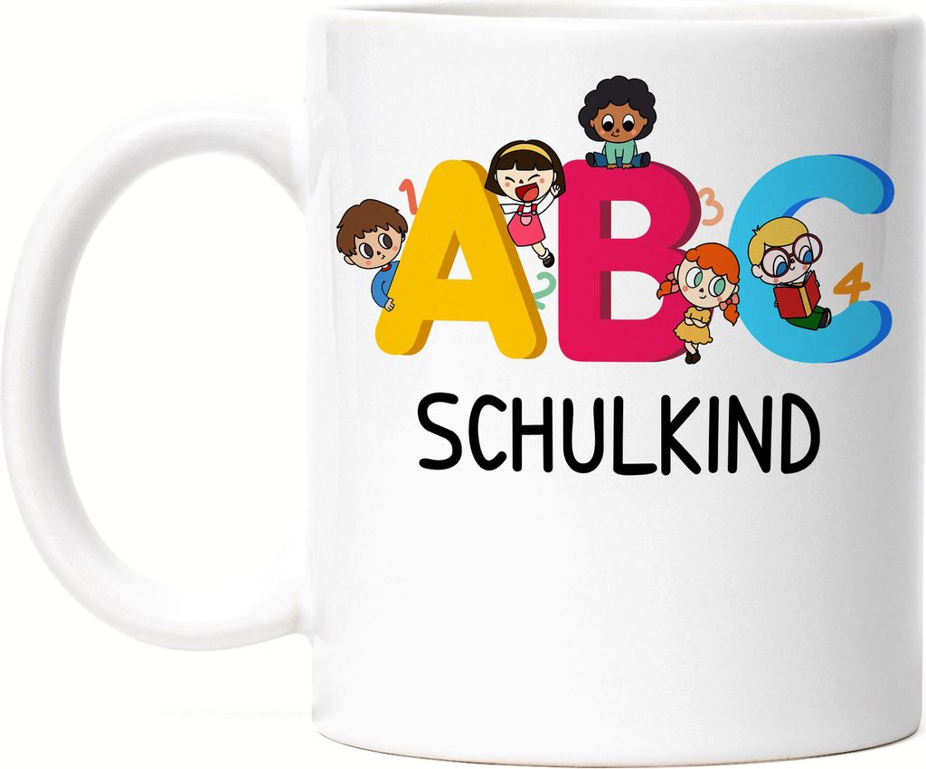 ABC Schulkind Tasse Einschulungsgeschenk 1. Klasse Grundschule Geschenkidee