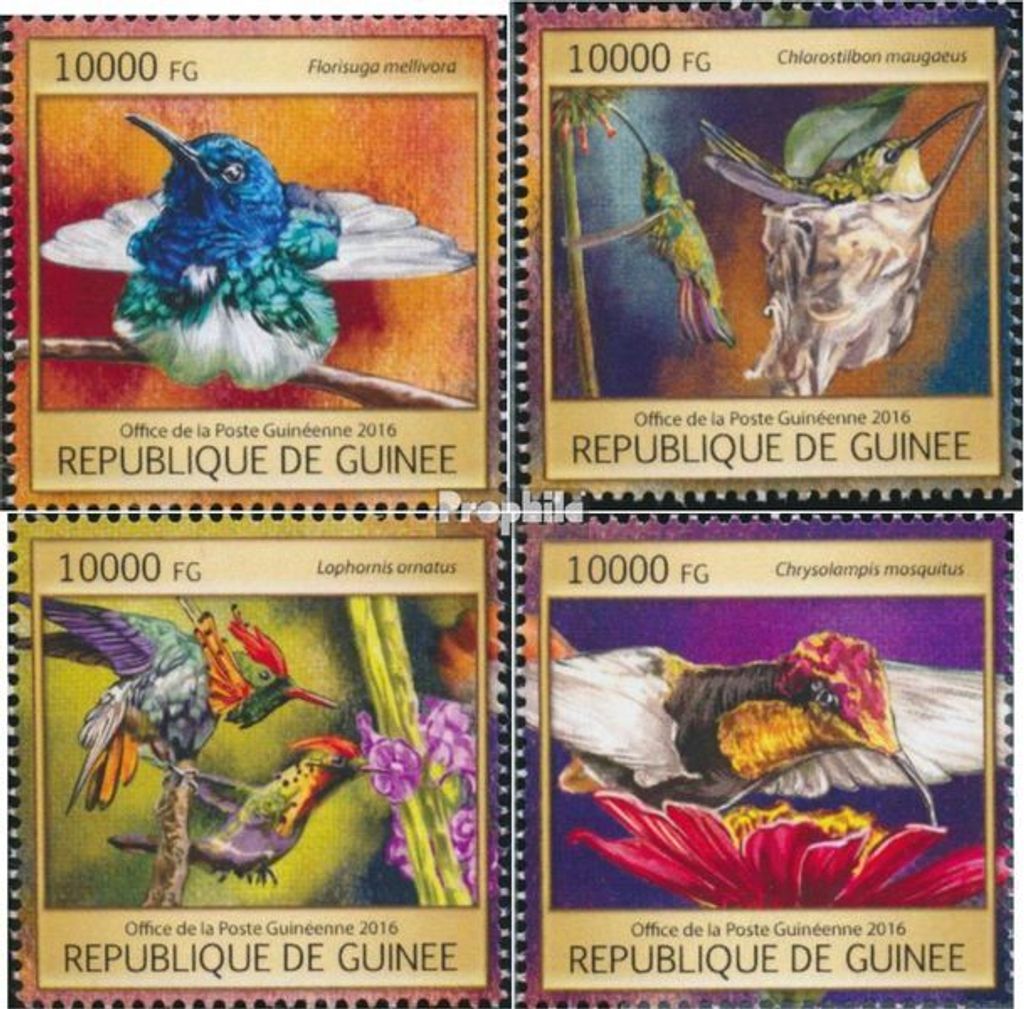 Briefmarken Guinea 2016 Mi 11821-11824 (kompl. Ausgabe) Produktbild 
