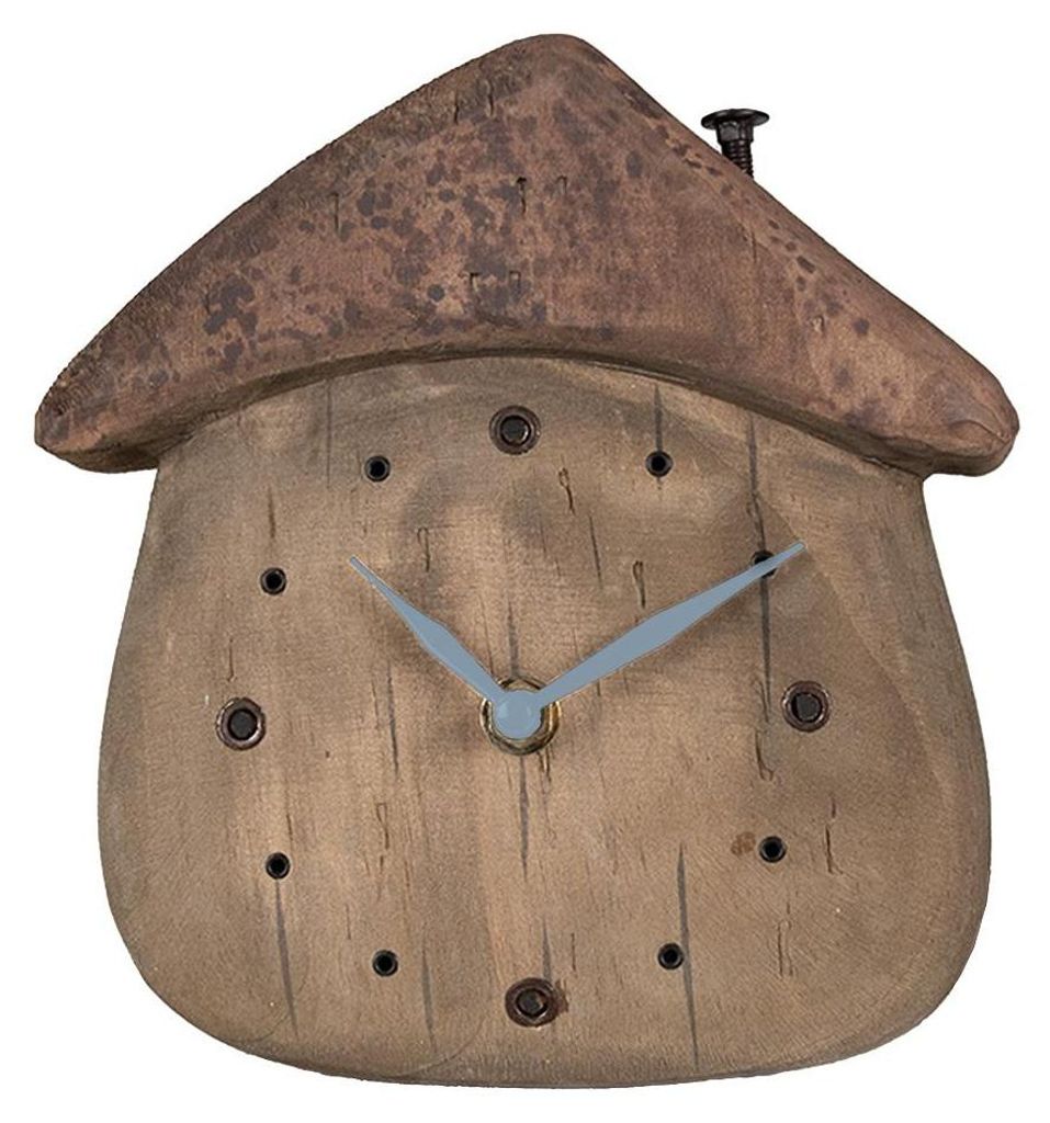 Clayre & Eef Tischuhr 18x5x19 cm Braun Holz