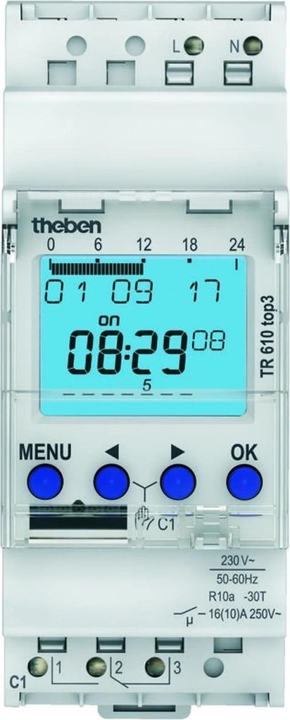 Minuterie numérique Theben, programme hebdomadaire, 1 Image du produit 
