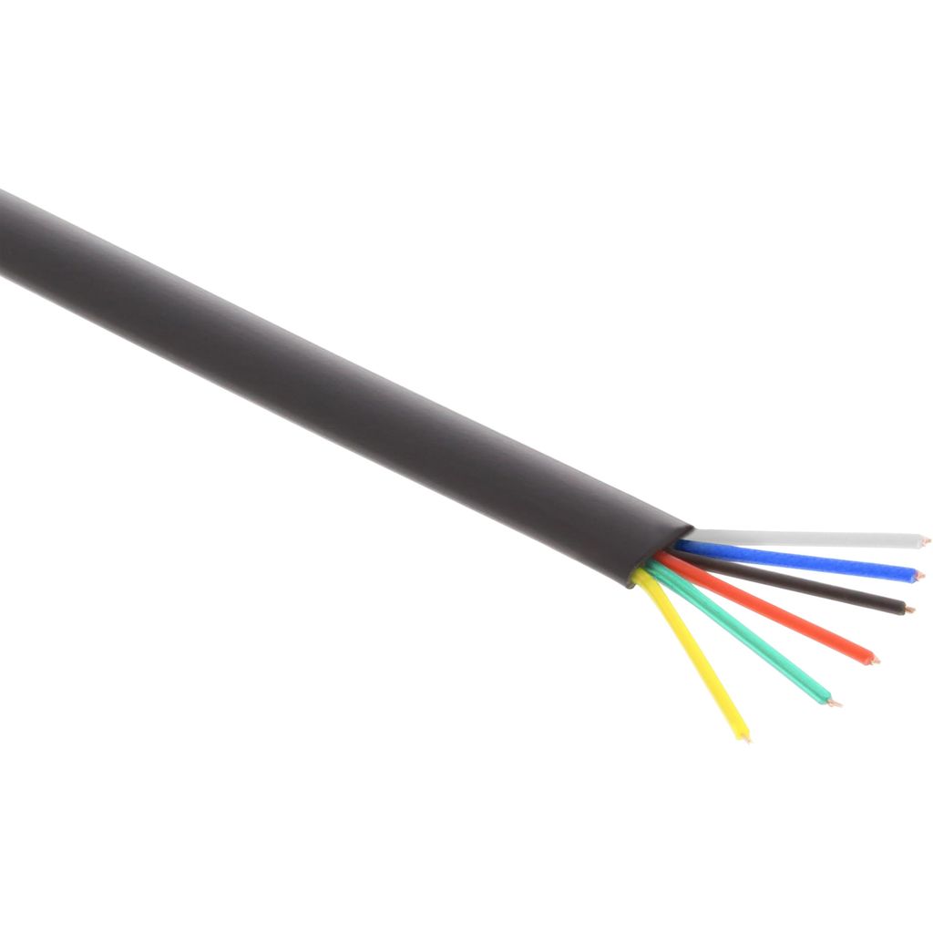 InLine Modularkabel, 6adrig Flachband schwarz, 100m Ring, Produktbild 