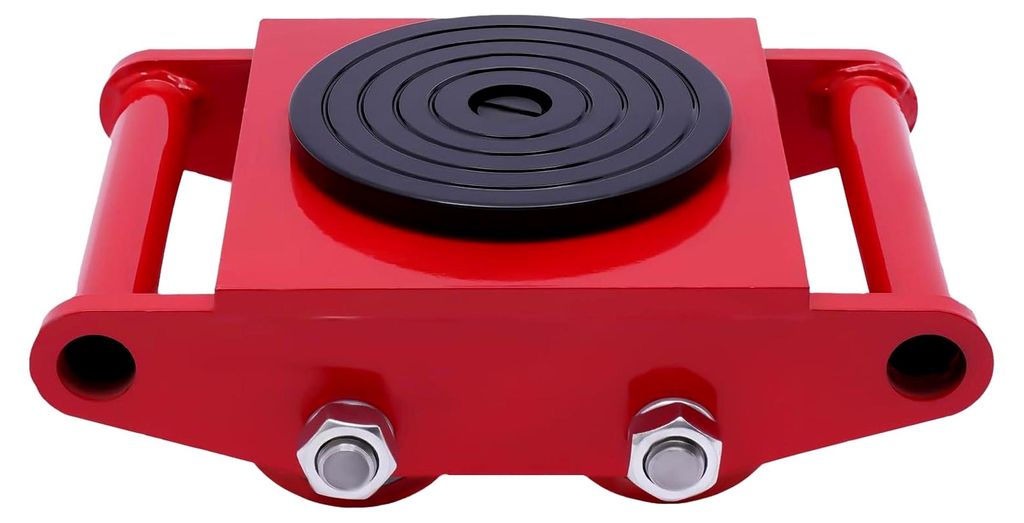 6T Maschinenbeweger, Schwerlast-Transportroller mit 4 360° schwenkbaren Rädern, Möbeltransporthilfe 28 * 21 * 11 cm (Rot)