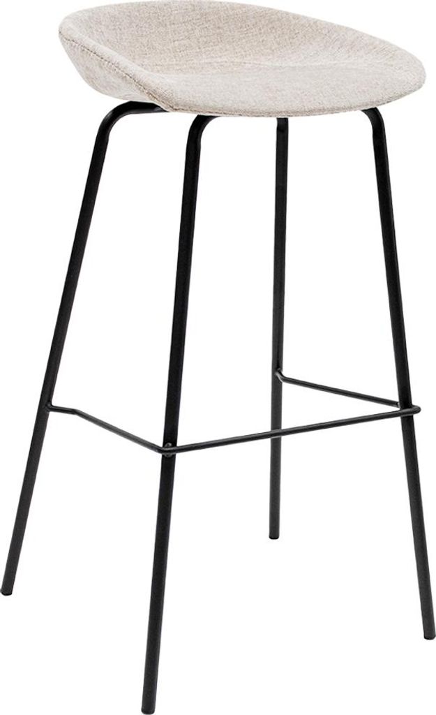 Kick Collection Barhocker Riga - 80cm - Champagner - 80% strukturierter stoff, 20% metall en Metall - Erhältlich in vielen Farben