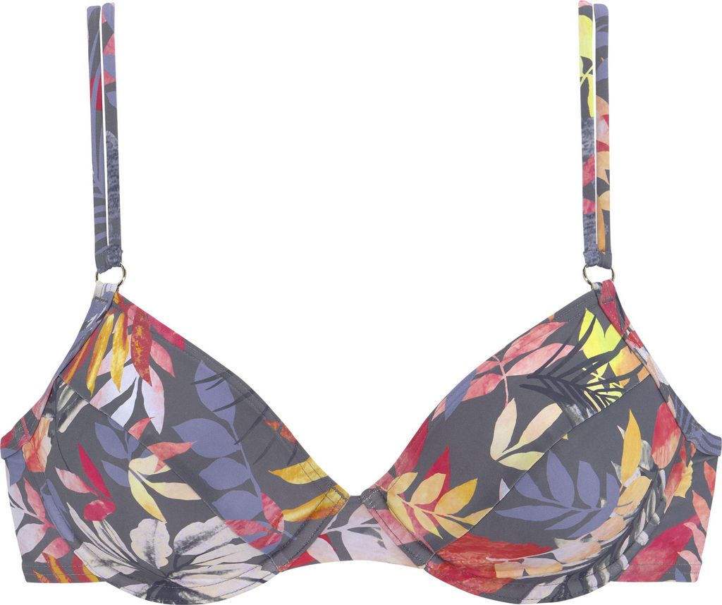 VIVANCE Bügel-Bikini-Top grau-bedruckt Größe 44 Cup B