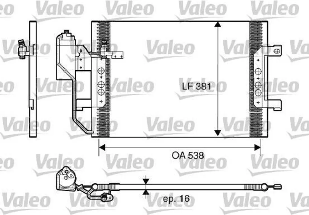 Condenseur Valeo 817659 avec Bouteille Déshydratante - Spécial W168