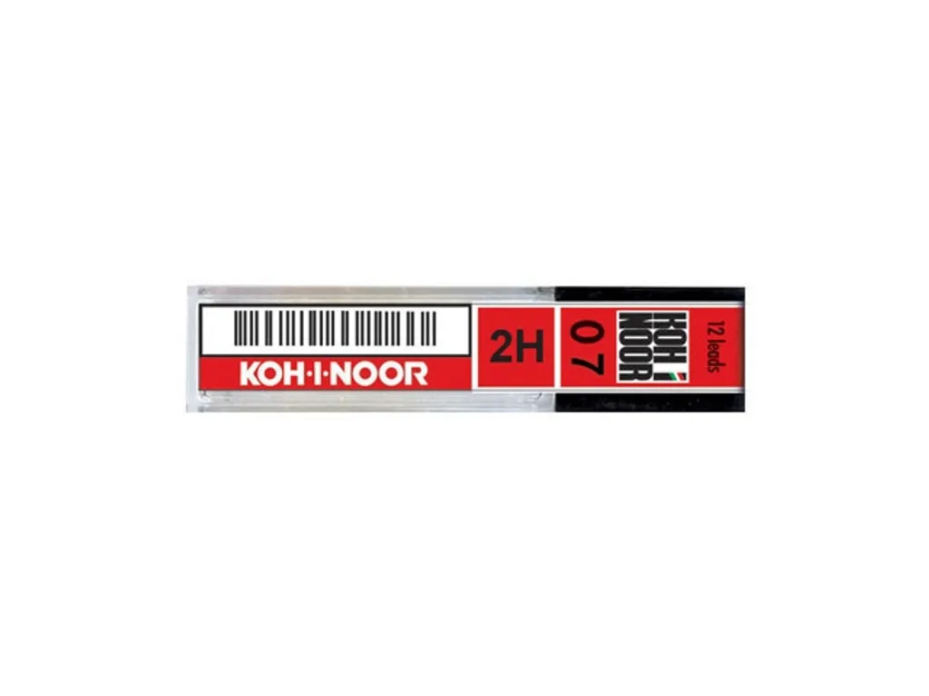Recharge mine de plomb graphite 2H noire Koh-I-Noor pour porte-mine