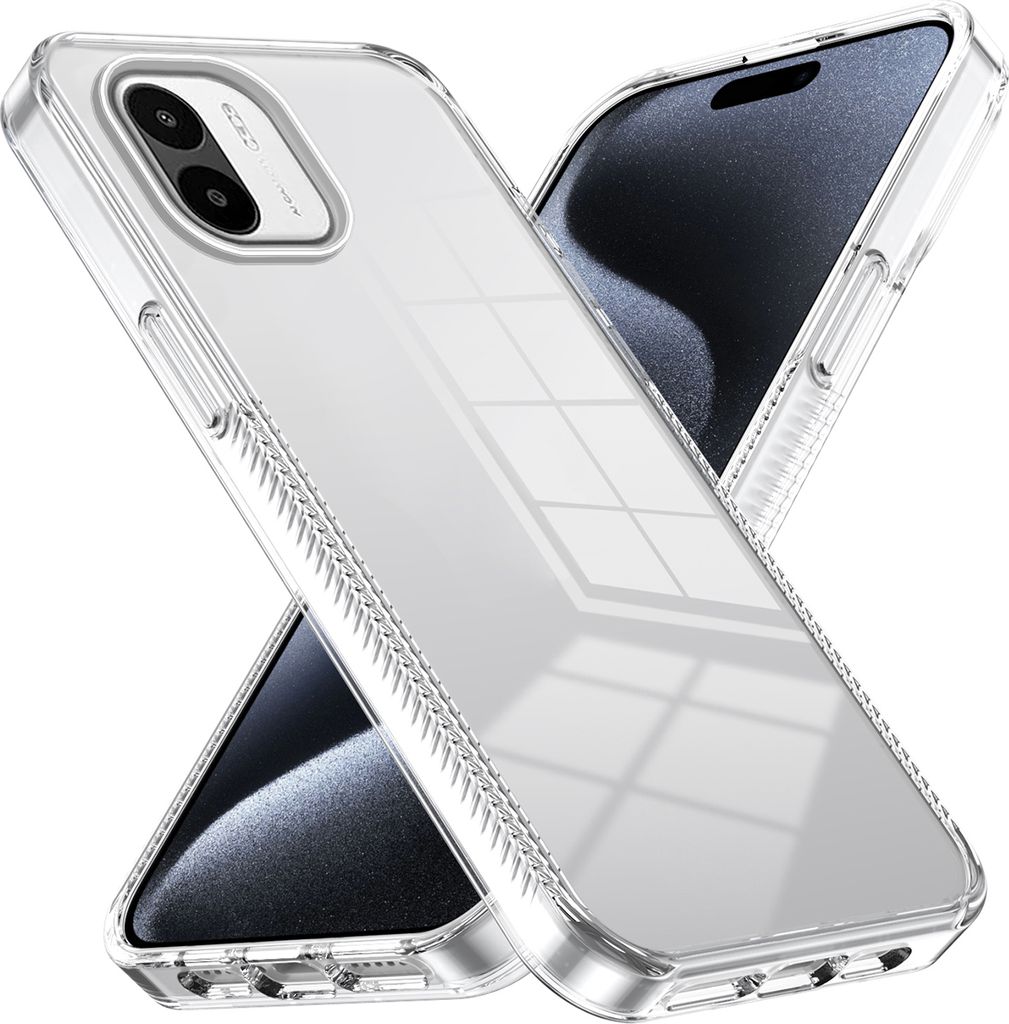 Hülle für Xiaomi Redmi A1 Rutschfest Kristallklare Stoßfeste TPU Bumper Handyhülle Transparent
