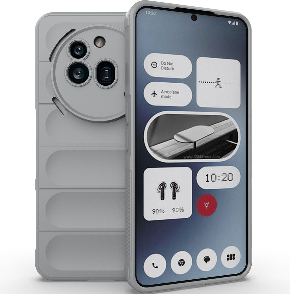 Handyhülle für Nothing Phone 3A Pro Weich TPU Silikon Stossfest Anti-rutsch Hülle Grau