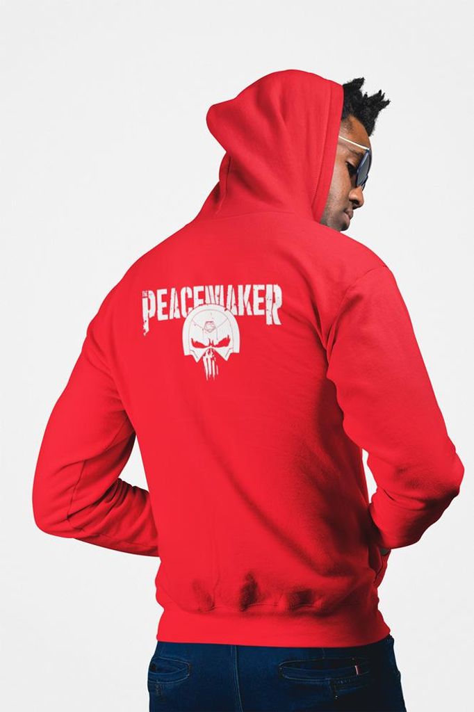 D&B Uni Hoodie ZIPMO00020 Peacemaker Rot-Größe M