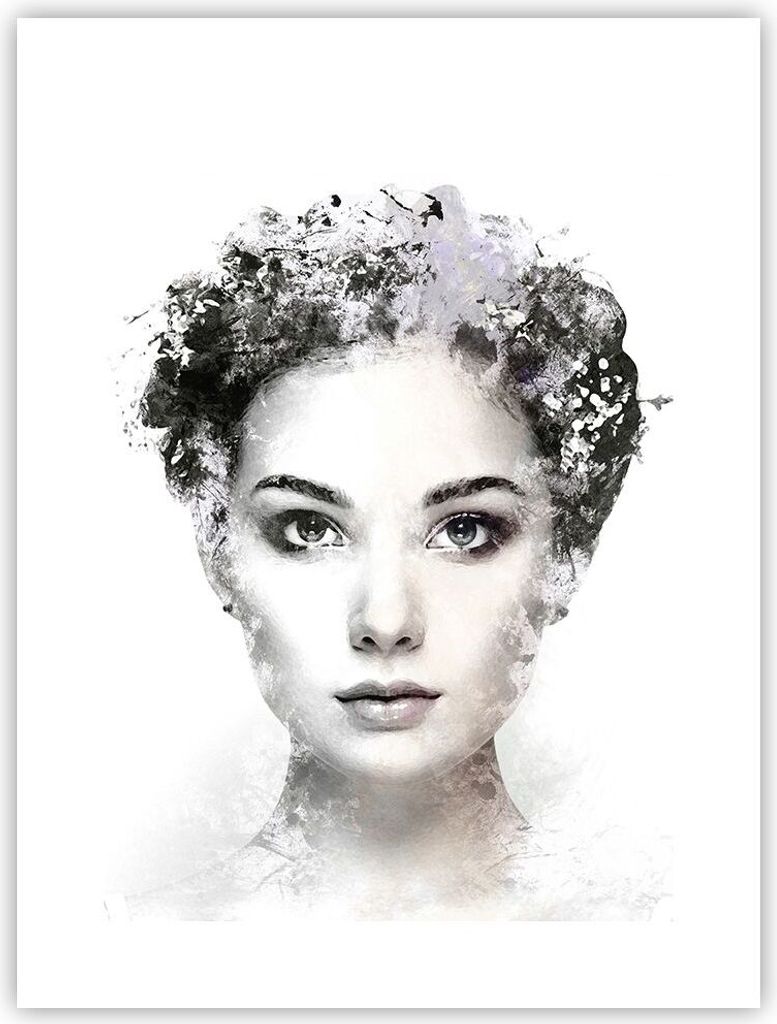 Poster - Poster ohne Rahmen - Schön Frau Gesicht - 30x40 cm Produktbild 